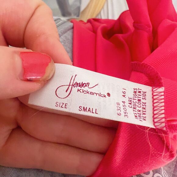 Vintage 1960s Henson Kickernick Red Long Sleeve Button Up Nightgown Size S - Picture 6 of 7